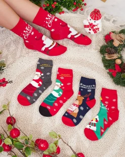 Sale Komplet damskich świątecznych skarpetek 5/pak Skarpetki