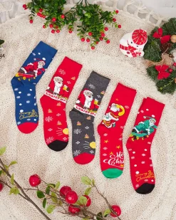Clearance Komplet męskich świątecznych skarpetek 5/pak Skarpetki