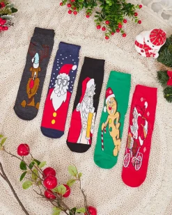Sale Komplet męskich skarpetek ze świątecznym wzorem 5/pak Skarpetki