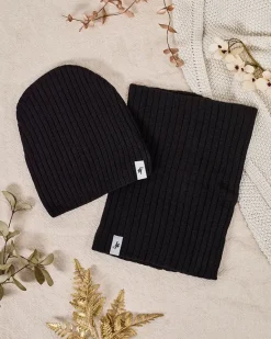 Sale Komplet zimowy uniwersalny- czapka typu beanie z kominem Damskie Czapki|Czapki I Kapelusze
