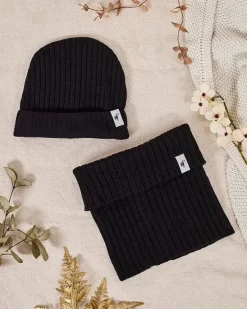 Sale Komplet zimowy uniwersalny- czapka typu beanie z kominem Damskie Czapki|Czapki I Kapelusze