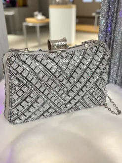 Sale Kopertowa torebka damska z cyrkoniami Seraphine Glint Damskie Małe Torebki