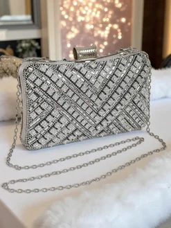 Sale Kopertowa torebka damska z cyrkoniami Seraphine Glint Damskie Małe Torebki