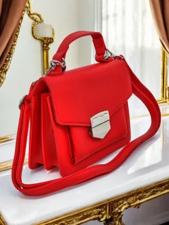 Kopertowa torebka damska z rączką Amalthea Avorio Damskie Małe Torebki