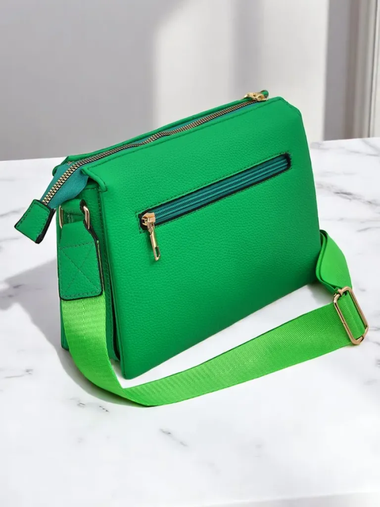 Kopertowa torebka damska z pikowanym przodem Damskie Małe Torebki