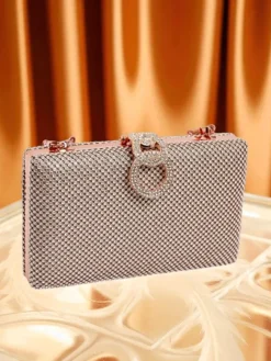 Online Kopertowa torebka damska z cyrkoniami Armeddo Damskie Małe Torebki