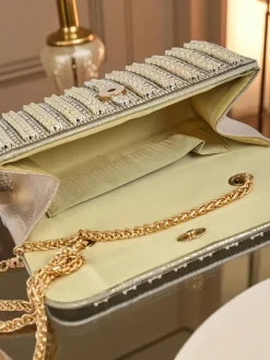 Kopertowa torebka damska z cyrkoniami Elira Dusk Damskie Małe Torebki