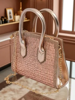 New Kopertowa torebka damska z cyrkoniami Seren Voux Damskie Małe Torebki