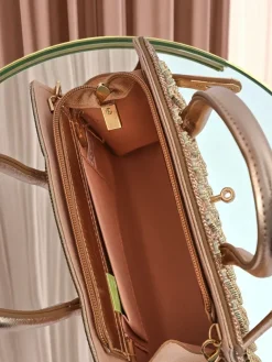 New Kopertowa torebka damska z cyrkoniami Seren Voux Damskie Małe Torebki