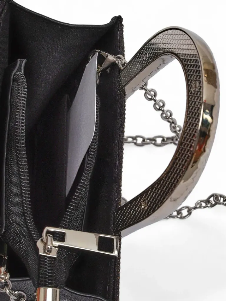 Best Kopertowa torebka damska z cyrkoniami i rączkami węża Snake Glam Damskie Małe Torebki