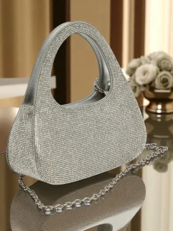 Outlet Kopertowa torebka damska z cyrkoniami Myra Quill Damskie Małe Torebki