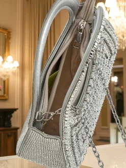 Outlet Kopertowa torebka damska z cyrkoniami Myra Quill Damskie Małe Torebki