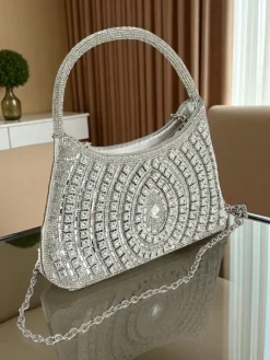 Sale Kopertowa torebka damska z cyrkoniami Sova Glint Damskie Małe Torebki