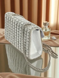 Clearance Kopertowa torebka damska z cyrkoniami Elira Dusk Damskie Małe Torebki