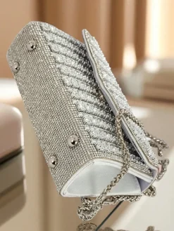 Clearance Kopertowa torebka damska z cyrkoniami Elira Dusk Damskie Małe Torebki