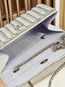 Clearance Kopertowa torebka damska z cyrkoniami Elira Dusk Damskie Małe Torebki