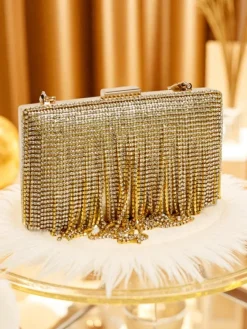 Discount Kopertowa torebka damska z cyrkoniami Frendello Damskie Małe Torebki