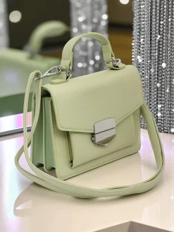 Sale Kopertowa torebka damska z rączką Amalthea Avorio Damskie Małe Torebki