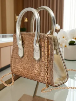 New Kopertowa torebka damska z cyrkoniami Seren Voux Damskie Małe Torebki