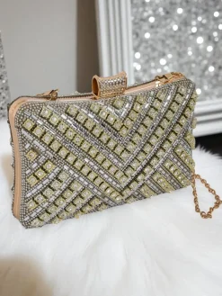 Online Kopertowa torebka damska z cyrkoniami Seraphine Glint Damskie Małe Torebki