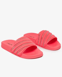 New owe damskie klapki z cyrkoniami Mytaris Klapki Basenowe|Klapki Płaskie