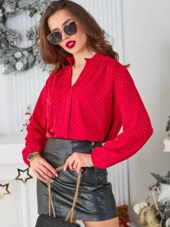 Online Koszula damska z cyrkoniami Bluzki / Koszule / Koszulki