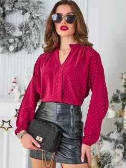 Koszula damska z cyrkoniami Bluzki / Koszule / Koszulki