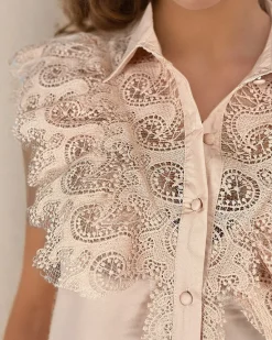 Discount Koszula damska z koronką Bluzki / Koszule / Koszulki