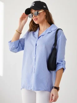 Hot Koszula damska w paski Bluzki / Koszule / Koszulki