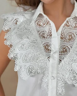 Hot Koszula damska z koronką Bluzki / Koszule / Koszulki