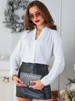 New Koszula damska z cyrkoniami Bluzki / Koszule / Koszulki