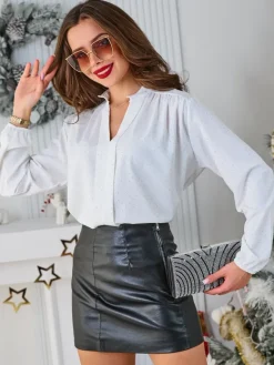 New Koszula damska z cyrkoniami Bluzki / Koszule / Koszulki