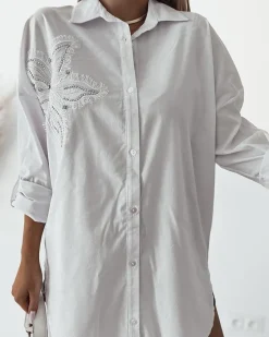 Clearance Koszula damska z naszywką Bluzki / Koszule / Koszulki