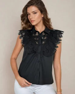 Best Koszula damska z koronką Bluzki / Koszule / Koszulki