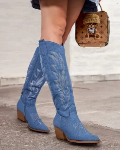 New Kowbojki damskie na obcasie Lisso Kozaki Na Obcasie|Kozaki Do Kolana