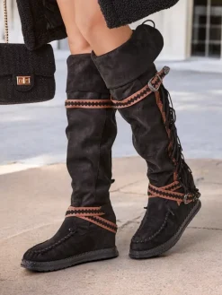 Clearance Kozaki damskie za kolano Eliferse Kozaki Na Obcasie|Kozaki Bez Ocieplenia