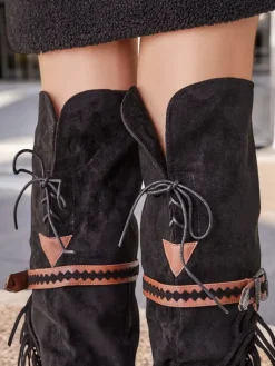 Clearance Kozaki damskie za kolano Eliferse Kozaki Na Obcasie|Kozaki Bez Ocieplenia