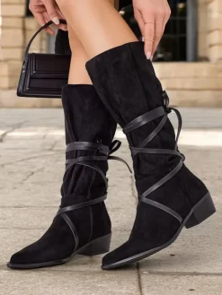 Clearance Kozaki na niskim obcasie Rolizoo Kozaki Bez Ocieplenia