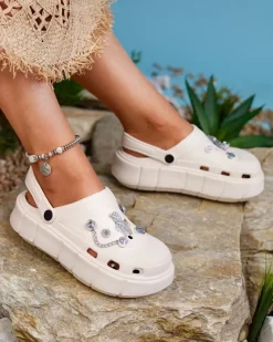 Best owe damskie klapki gumowe Kooranza Klapki Płaskie