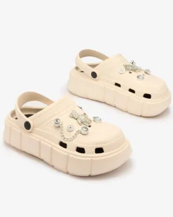 Best owe damskie klapki gumowe Kooranza Klapki Płaskie