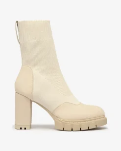 Clearance owe damskie botki na wyższym obcasie Flexi Booties Botki Bez Ocieplenia|Botki Na Słupku