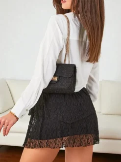 New Krótka spódnica damska z koronką Spódnice