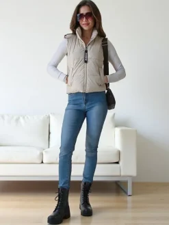 Online Krótki bezrękawnik damski Kurtki / Marynarki / Płaszcze