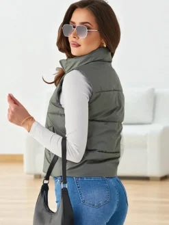 New Krótki bezrękawnik damski Kurtki / Marynarki / Płaszcze