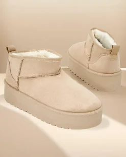 Discount Krótkie buty a'la śniegowce damskie Komano Śniegowce|Botki Z Delikatnym Ociepleniem