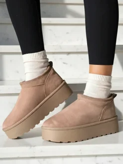 Online Krótkie buty a'la śniegowce damskie Ozozi Śniegowce|Botki Z Delikatnym Ociepleniem