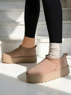 Online Krótkie buty a'la śniegowce damskie Ozozi Śniegowce|Botki Z Delikatnym Ociepleniem