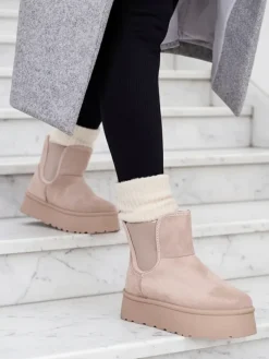 Sale Krótkie buty a'la śniegowce damskie Nomas Śniegowce|Botki Na Platformie