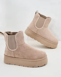 Sale Krótkie buty a'la śniegowce damskie Nomas Śniegowce|Botki Na Platformie