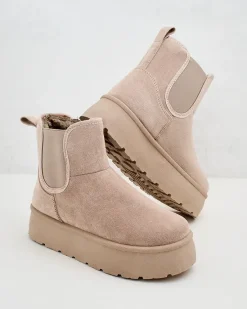 Sale Krótkie buty a'la śniegowce damskie Nomas Śniegowce|Botki Na Platformie